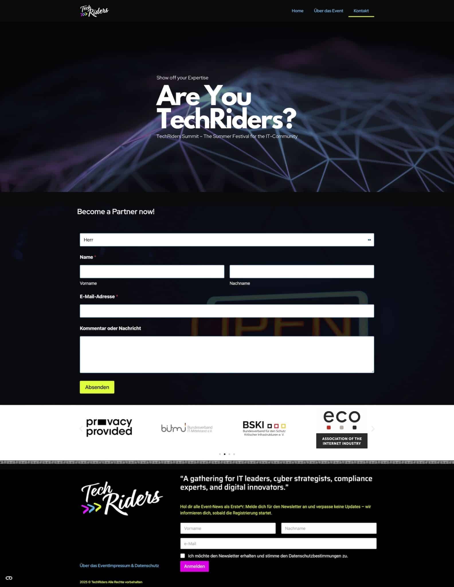 Kontakt - TechRiders Summit Festival Expo